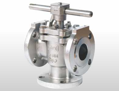 3 way plug valve flanged